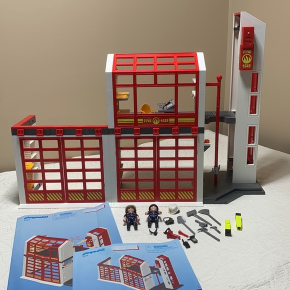 Playmobil Other - Fire Station w/Extra Truck Bay - Playmobil 5361 & 6385